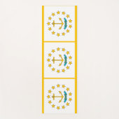 ロードアイランド州旗を持つ愛国的なヨガマット ヨガマット (正面)