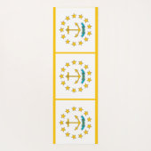 ロードアイランド州旗を持つ愛国的なヨガマット ヨガマット (裏面)