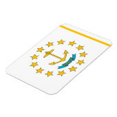 ロードアイランド州旗を持つ愛国的な柔軟な磁石 マグネット (左側)