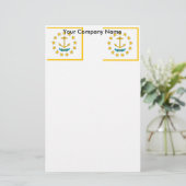 ロードアイランド州旗を持つ文房具 便箋 (スタンド正面)