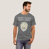 ロードアイランド州旗クラフトビールビア愛好家 Tシャツ (正面フル)