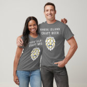ロードアイランド州旗クラフトビールビア愛好家 Tシャツ (ユニセックス)