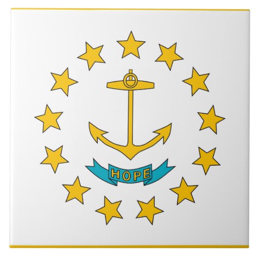 ロードアイランド州旗タイル タイル (正面)