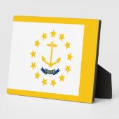 ロードアイランド州旗デザイン フォトプラーク (側面)