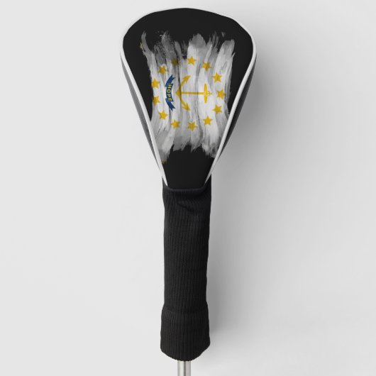 ロードアイランド州旗ブラシストローク、ロードアイランド ゴルフヘッドカバー (正面)