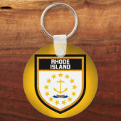 ロードアイランド州旗 キーホルダー (正面)