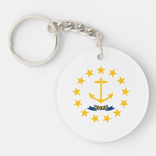 ロードアイランド州旗 キーホルダー (正面)