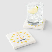 ロードアイランド州旗 ストーンコースター (横)