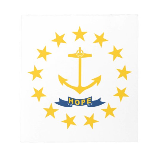 ロードアイランド州旗 ノートパッド (正面)