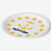 ロードアイランド州旗 ペーパープレート (アングル)