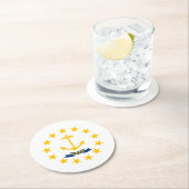 ロードアイランド州旗 ラウンドペーパーコースター (インサイチュ)