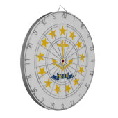 ロードアイランド州旗(米国州) ダーツボード (正面左)