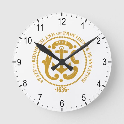 ロードアイランド徴候 ラウンド壁時計 (正面)