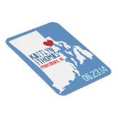 ロードアイランド日付を保存 – カスタマイズ可能な都市 マグネット (右側)