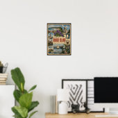 ロードアイランド本物ヴィンテージスタイル ポスター (ホームオフィス)