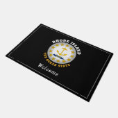 ロードアイランド海州州旗 ドアマット (アングル)