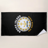 ロードアイランド海州州旗 ビーチタオル (正面)