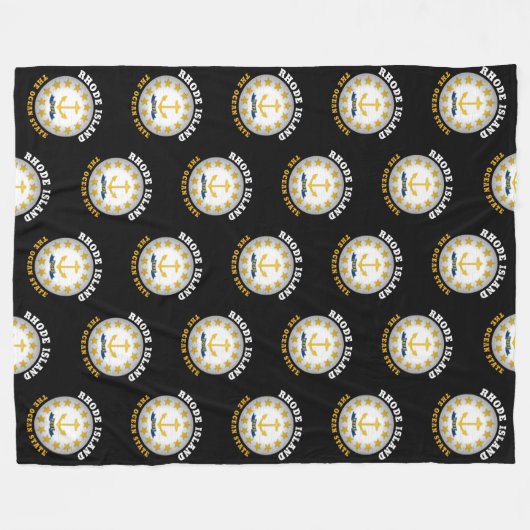 ロードアイランド海州州旗 フリースブランケット (正面(横))