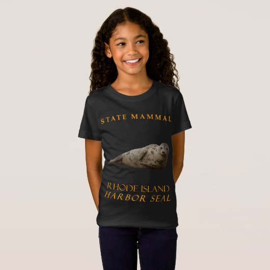 ロードアイランド準州の哺乳類 アザラシ Tシャツ (正面フル)