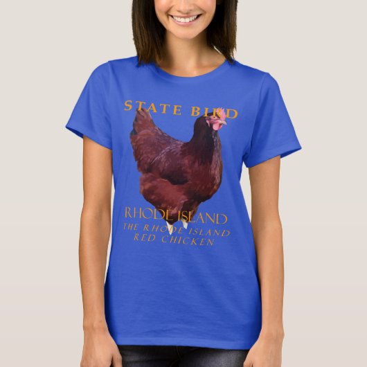 ロードアイランド準州の鳥 ロードアイランドレッド Tシャツ (正面)
