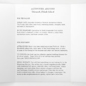 ロードアイランド結婚のウェルカムレター&旅程 三つ折りプログラム (内部中)