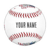 ロードアイランド統一された州レトロ州マップヴィンテージ 野球ボール (裏面)