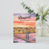 ロードアイランド絵を描州ニューポート ポストカード (スタンド正面)