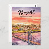 ロードアイランド絵を描州ニューポート ポストカード (正面/裏面)