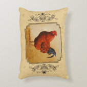 ロードアイランド赤いオードスターイエロー背景 アクセントクッション (正面(垂直))