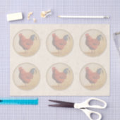 ロードアイランド赤いオードスターイエロー背景 薄葉紙 (クラフト)