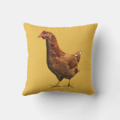 ロードアイランド赤の雌鶏の鶏の枕 クッション (裏面)