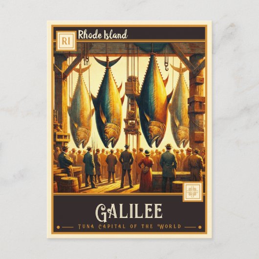 ロードアイランド・ガリラエ |ヴィンテージ ポストカード (正面)