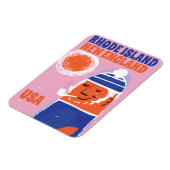 ロードアイランド、ニューイングランド漁師ヴィンテージポスター マグネット (左側)