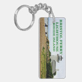 ロードアイランド、ブリストルフェリーライトハウス キーホルダー (正面左)