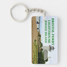 ロードアイランド、ブリストルフェリーライトハウス キーホルダー