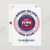 ロードアイランド、プロビデンス、RI、愛国的、モノグラム ポストカード (正面/裏面)