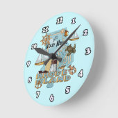 ロードアイランド ラウンド壁時計 (傾斜)