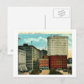 ロードアイランド、リトルウォールストリート、プロビデンス ポストカード (正面/裏面)