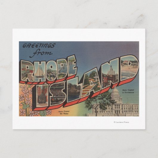ロードアイランド(州首都/花) ポストカード (正面)