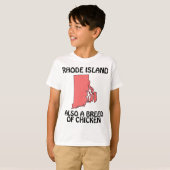 ロードアイランド - 鶏の品種でもある Tシャツ (正面フル)