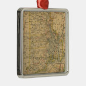 ロードアイランド(1875年)のヴィンテージの地図 メタルオーナメント (右)