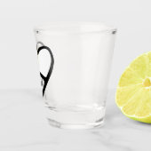 ロードアイランド、RI州旗ハートショットグラス ショットグラス (右)