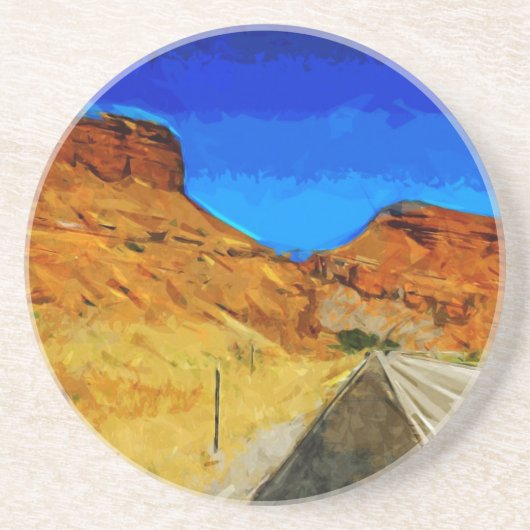 ロードアロングサイドザテトン抽象芸術 コースター (正面)