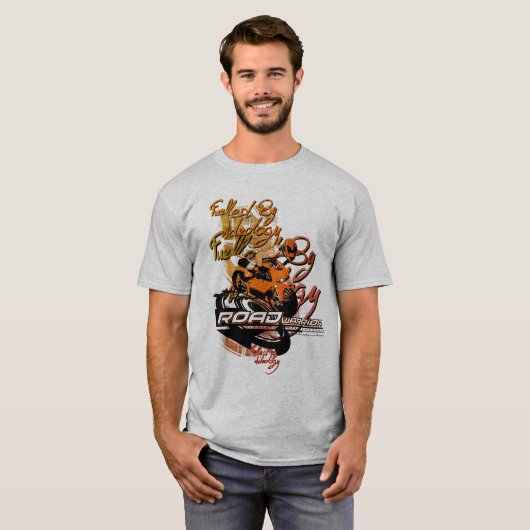 ロードウォリアー、イデオロギーに燃料を供給、バイク Tシャツ (正面フル)