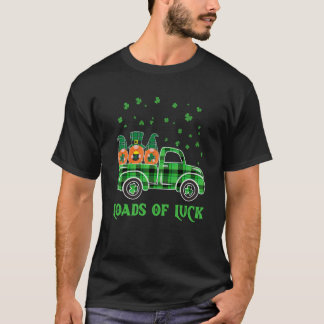 ロードオブラッキーグリーン格子状トラック格言セントパトリック Tシャツ