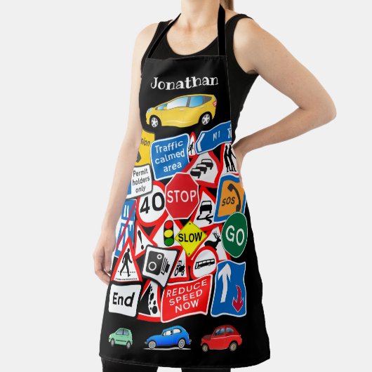 ロードカラフルシンボルや象徴パーソナライズされた名前をカスタムする エプロン (インサイチュ)