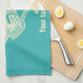 ロードカー事故でフォーク キッチンタオル (四つ折り)