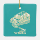 ロードカー事故でフォーク セラミックオーナメント (裏面)