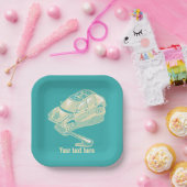 ロードカー事故でフォーク ペーパープレート (パーティー)