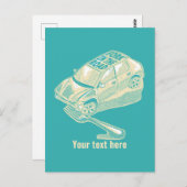 ロードカー事故でフォーク ポストカード (正面/裏面)